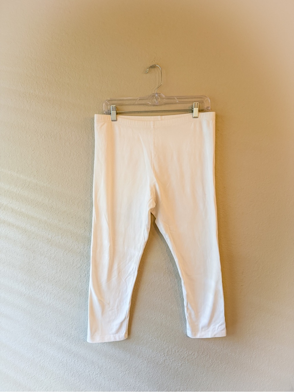 J. Jill Pima Capri White Stretch Leggings Medium
